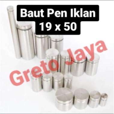 ( 19x50 ) Baut Pin Pen Iklan 19 x 50 mm Sign Board Wall Akrilik Acrylic Reklame Not Specified