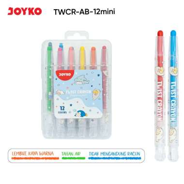 JOYKO Krayon Putar Mini Twist Crayon TWCR-AB TWCR-AB-12Mini