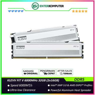 KLEVV FIT V Ceramic White DDR5 PC48000 6000MHz 32GB (2x16GB) / RAM 32GB