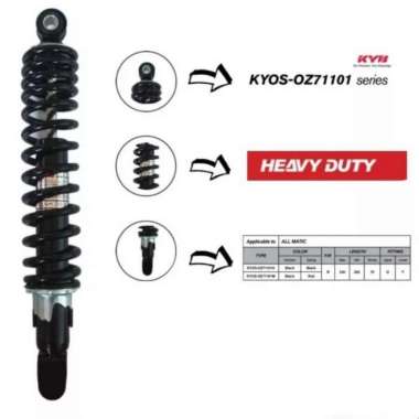 SHOCKBREAKER SHOCK BELAKANG VARIO 125 VARIO 150 KYB HEAVY DUTY 330 MM Hitam