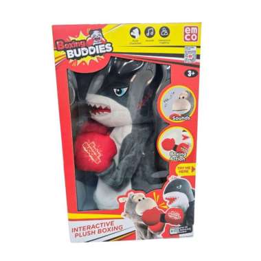 Mainan Emco Boxing Buddies Interactive Plush Boxing Hand Puppets Shark