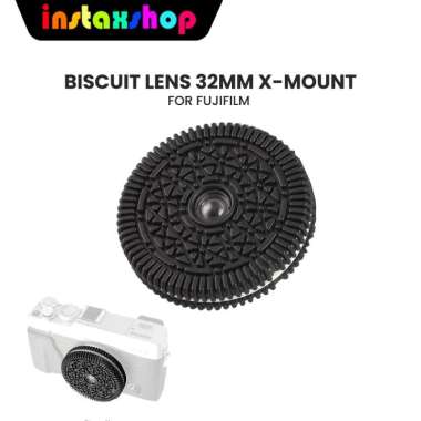 INSTAXSHOP Biscuit Lens 32mm f10 Disposable Lensa Fuji X-Mount Mirrorless Fuji X Mount CCD Camera le