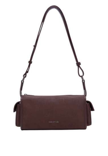 Ames Messenger Bag Brown Suede