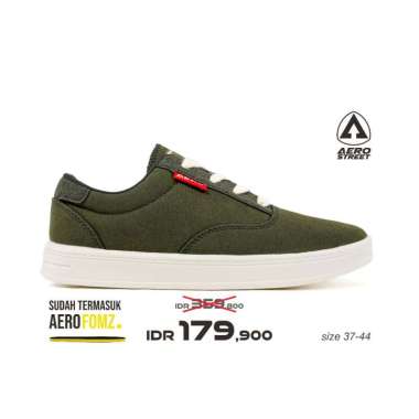 Aerostreet 37-44 Heritage Low Natural Olive Olive - Sepatu Sneakers Casual 40
