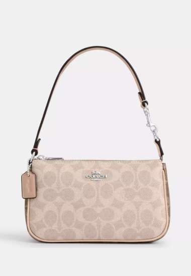 Nolita 19 In Blocked Signature Canvas Silver/Sand/Taupe Multi