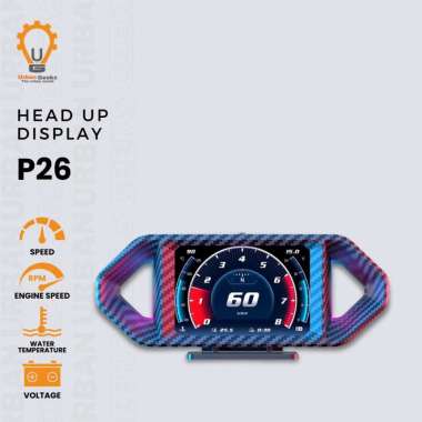 Head Up Display HUD P26 OBD2 GPS Speedometer Digital RPM GForce Alarm