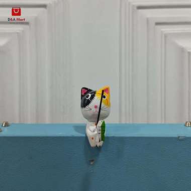 Dekorasi Pajangan Meja Kucing Memancing home decor Hijau