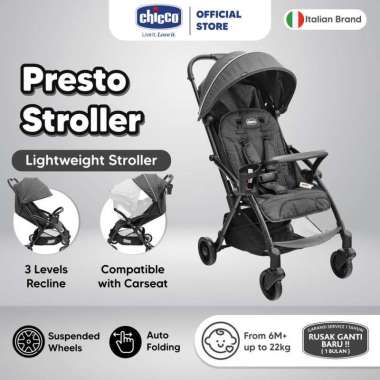 CHICCO Stroller Presto / Kereta Dorong Bayi / Stroller Lipat / Stroller Bayi / Stroller Anak