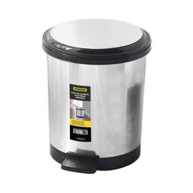 Krisbow Tempat Sampah Pedal 6 Ltr - Silver