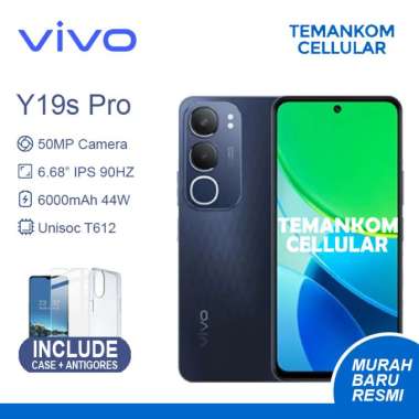 Vivo Y19s pro 2025 12GB RAM 6+6 Extend ram 6/128 6GB 128GB Vivo Y19 S pro BARU Garansi RESMI BLACK