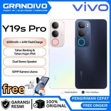 PROMO HP Vivo Y19S PRO 6/128GB GARANSI RESMI VIVO - GRANDIVO WARU Ram 4/64GB black