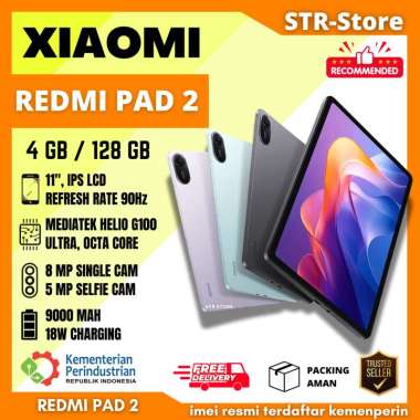 XIAOMI REDMI PAD 2 4/128 GB WIFI ONLY GARANSI RESMI XIAOMI TABLET REDMI PAD 2 RAM 4GB - XIAOMI REDMI