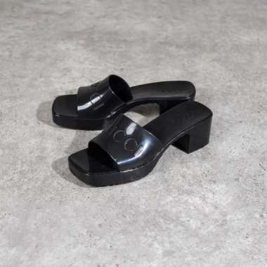 Sandal GUCCI RUBBER BLACK HEELS SANDAL 100% ORIGINAL 39
