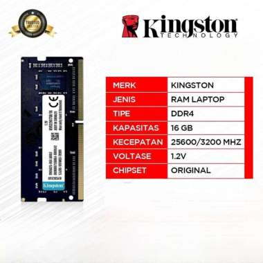 Memory Laptop Sodim / Ram Sodim Kingston DDR4 16GB PC4 25600 / 3200Mhz