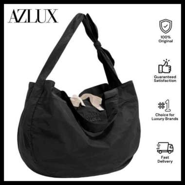 Large Black Nylon Shopper Bag