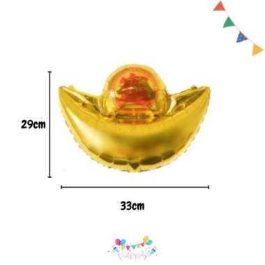 Balon Foil Mini Imlek / Chinese New Year / Hari Raya Imlek - Emas Gold Emas Gold