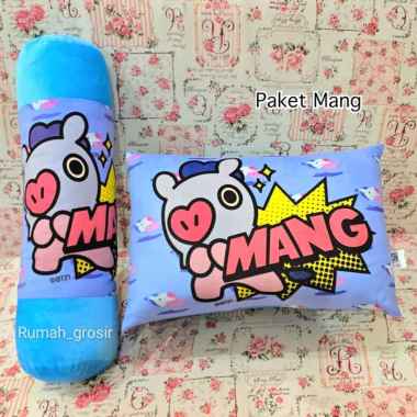 Paket Bantal Guling BTS BT21 Chimmy Tata Rj Koya Mang BANTAL+GULING MANG