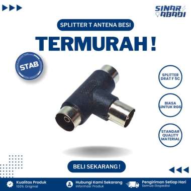Splitter T Antena Plastik