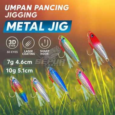 Umpan Pancing Jigging Metal Jig Hook 7g - 10g 10g 2# Pink