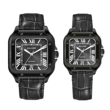 JAM TANGAN COUPLE BALMER ANALOG KOTAK /JAM PASANGAN BALMER SAPPHIRE ORIGINAL BALMER B.8206 BALMER 82