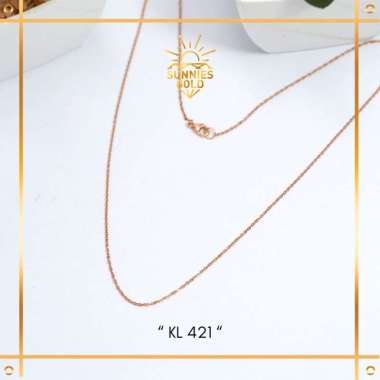 KALUNG RANTAI WANITA DEWASA PANJANG 42CM EMAS ASLI EMAS MUDA KADAR 6K (300) & 8K (375) KALUNG RANTAI