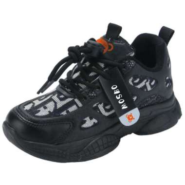 Sepatu Sneakers Anak Sekolah Model Korea Import Cewek Cowok 30 Hitam