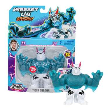 Mainan Mr Beast Lab Stretchy Hero S3 W1 Tiger Dragon