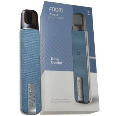 Pod Vape FOOM POD X Signature Kit 600Mah Authentic By Foom Lab Global DENIM BLUE