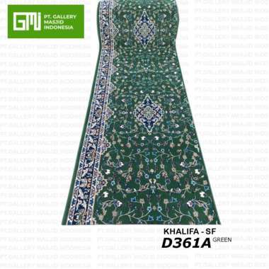 PT. GMI - Karpet Masjid Meteran Turki Tebal Empuk Khalifa / Sajadah Karpet Untuk Masjid D361A-GREEN