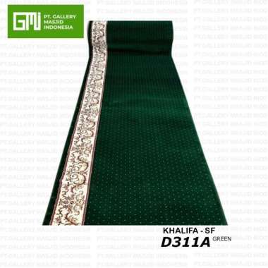 PT. GMI - Karpet Masjid Meteran Turki Tebal Empuk Khalifa / Sajadah Karpet Untuk Masjid D311A-GREEN