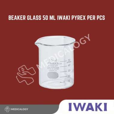 Beaker Glass 50 ml Iwaki Pyrex Original per pcs
