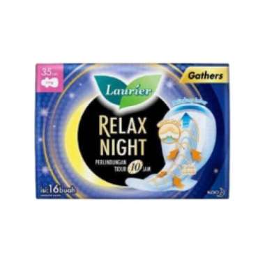 Laurier Pembalut Relax Night With Gathers 35 cm 16 pcs