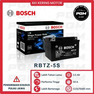 Aki Kering Bosch Motor Honda Beat fi, Beat Karbu, dan Beat Sporty - Maintenance Free - RBTZ-5S