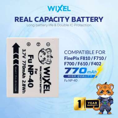 WIXEL Baterai Kamera FU NP-40 for FujiFilm FinePix F402 F403 F420 F455 F460 F470 F480 F610 F650 F700