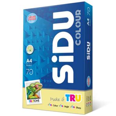 SIDU Kertas HVS Warna A4 70gr Copier 1 Rim (500 Lembar) Kertas Hvs A4 Kertas Fotocopy Kuning