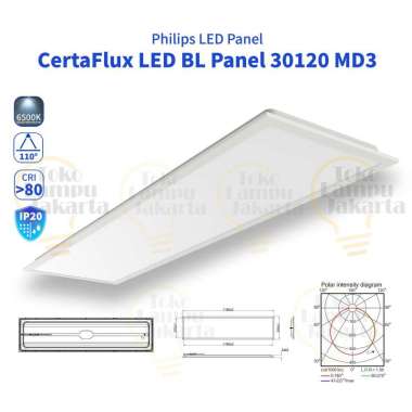Lampu Philips LED Panel Certaflux LED BL 6060 60X60 30120 30X120 42W MD3 30 x 120
