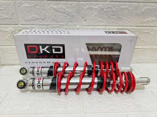 Shock OKD Shockbreaker Belakang 340mm Rx King Supra X Blade Kharisma Karisma Mega Pro Smash Merah