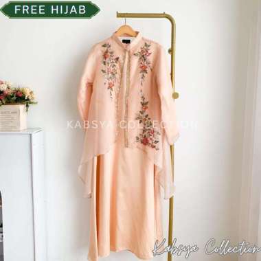 Instant COD Dress Gamis Organza Inner Dress Satin Velvet YASMIN / Baju Muslim Wanita Dress Organza /