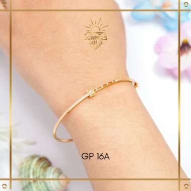 GELANG BANGLE WANITA KUNCIAN MODEL MEWAH ELEGANT EMAS ASLI EMAS MUDA KADAR 6K (300) & 8K (375) GELAN