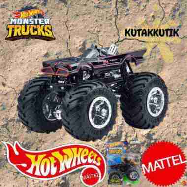Hotwheels Monster Trucks Mobil Batman Classic TV Series Hitam Strip Merah 2023