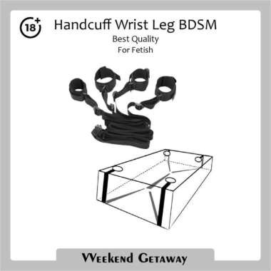 BDSM UNDER BED STRAP - Bondage Borgol Cinta Tali Pengikat Kasur Ranjang Kaki Tangan Hand Ankle Cuff