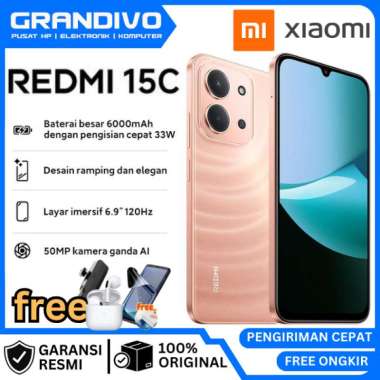 Xiaomi Redmi 15C 8/256GB 6/128GB Baterai 6000mAh Layar Imersif 6.9" 120Hz 50 MP Flagship Store Grand