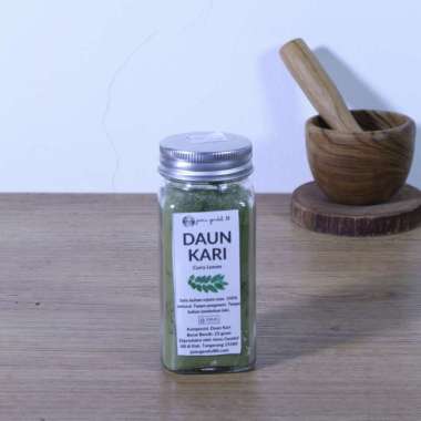 Daun Kari Bubuk - Curry Leaves Powder - High Quality Herbs Powder by Jamu Gendul 88 Glass Jar