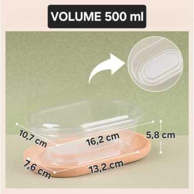 [10 PCS] Mika Pudding Wadah Cup Oval Tempat Dessert Box Korean Kotak Transparan Cake Puding Tiramisu