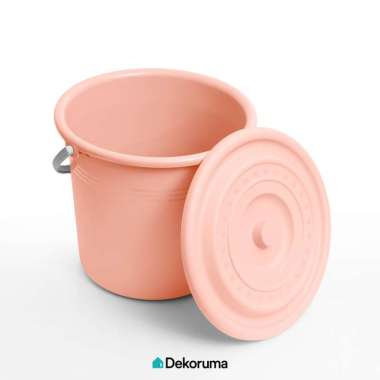 Dekoruma IMARI Ember Plastik / Ember Tutup / Ember Kamar Mandi 23 L Pink