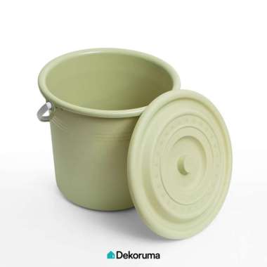 Dekoruma IMARI Ember Plastik / Ember Tutup / Ember Kamar Mandi 23 L Hijau