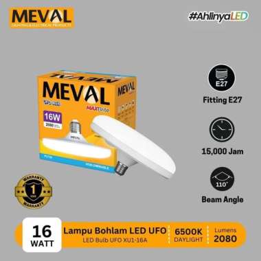 MEVAL lampu bohlam LED super terang model UFO - Putih 24 Watt