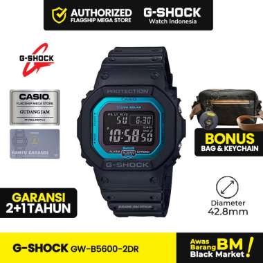 G-Shock GW-B5600-2DR GW-B5600-2 Black Blue Digital Strap Resin