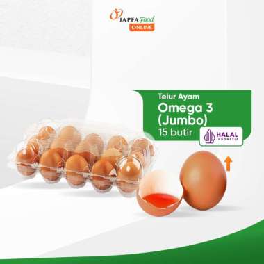 Telur Ayam Omega 3 Fresh Premium Jumbo - Isi 15 Butir