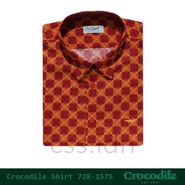 Kemeja Pria Lengan Pendek Crocodile 728-1575 Merah XL